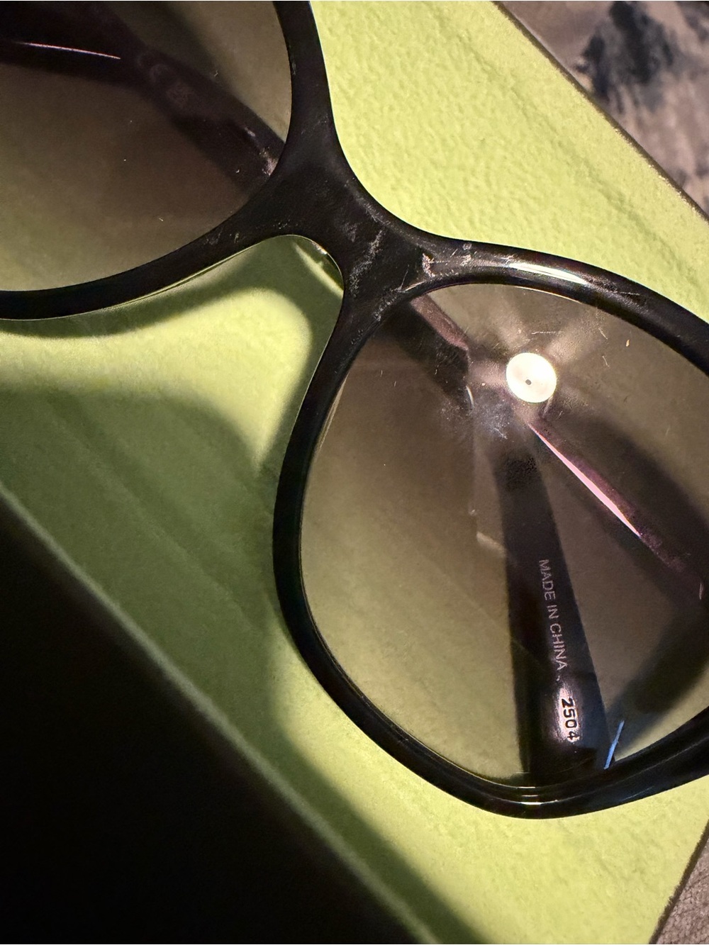 Longchamp Black Cat-Eye Sunglasses with Gradient Purple Lenses - Picture 5 of 6